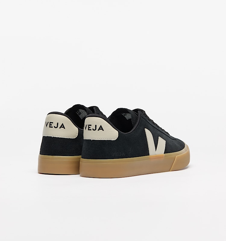 veja sneakers campo semsket-skinn svart CP0303692 Back view