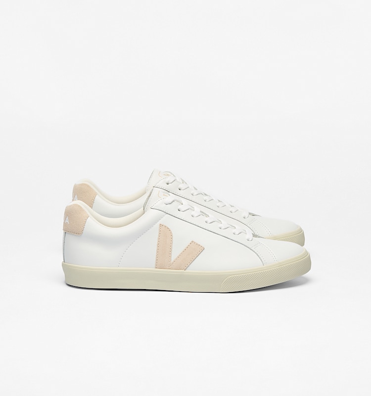 veja sneakers esplar-logo läder vit EO0202335 Lateral view