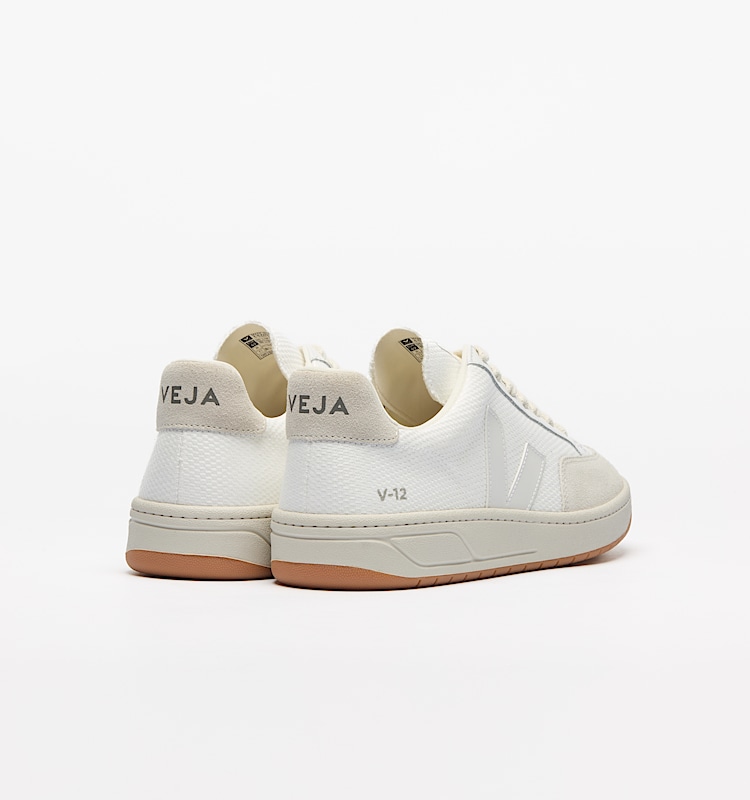 veja baskets v-12 recyclé blanc XD1703124 Back view