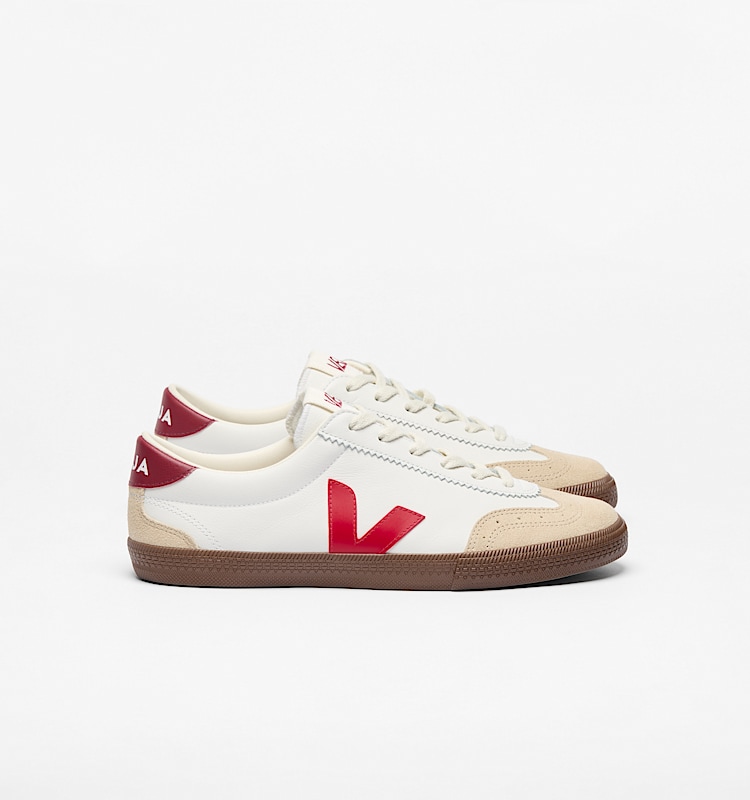 veja sneakers volley ekologiskt-läder vit VO2003533 Lateral view