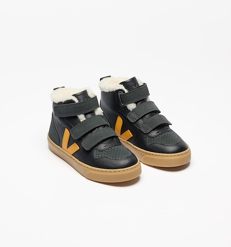 veja sneakers small-v-10-mid-winter lodne svart DF0503814 Top view