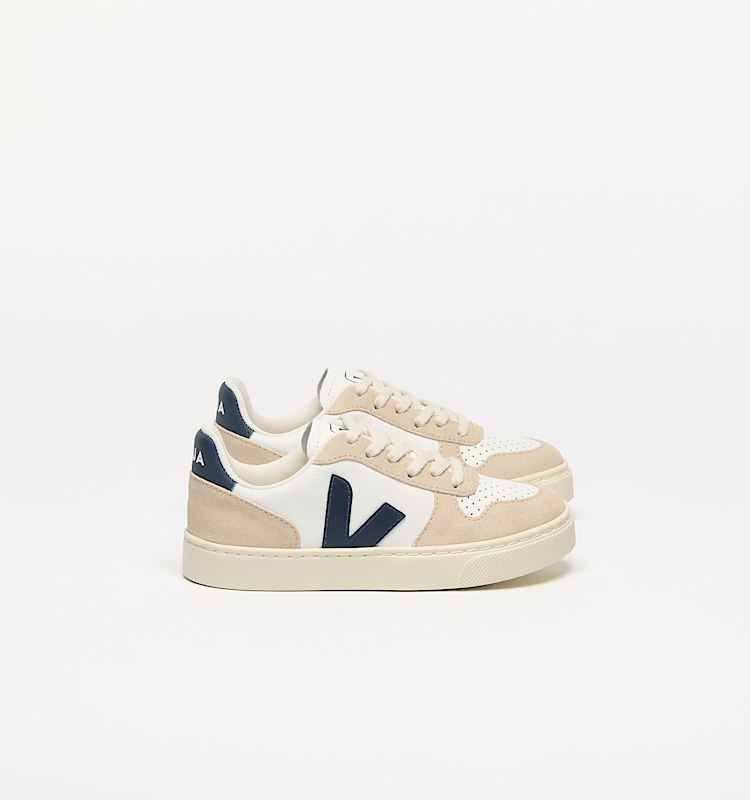 veja sapatilhas small-v-10-laces couro branco CX0503807 Lateral view