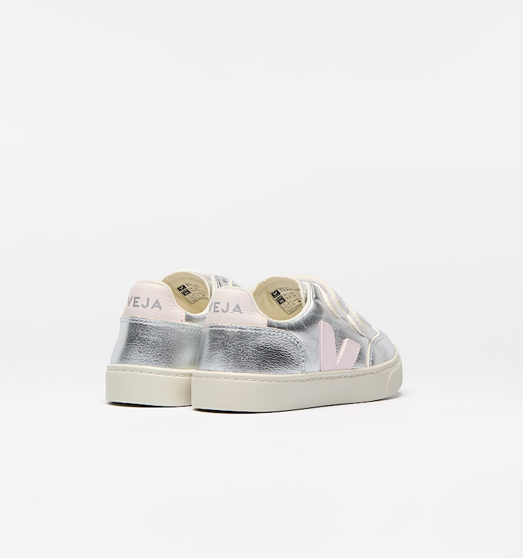 veja sneakers small-v-12 leather silver XV0503416 Back view