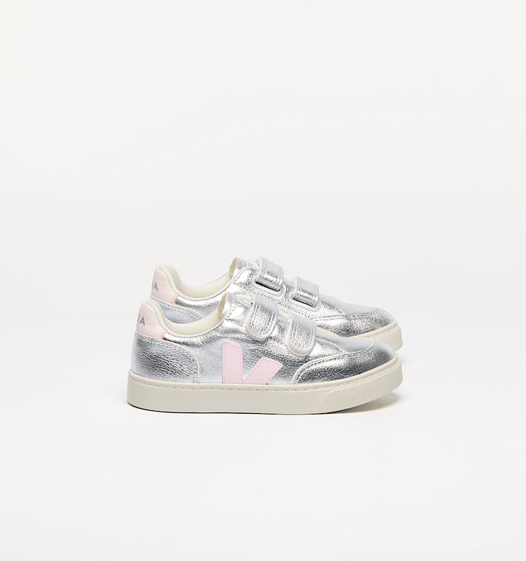 veja sneaker small-v-12 leder silber XV0503416 Lateral view