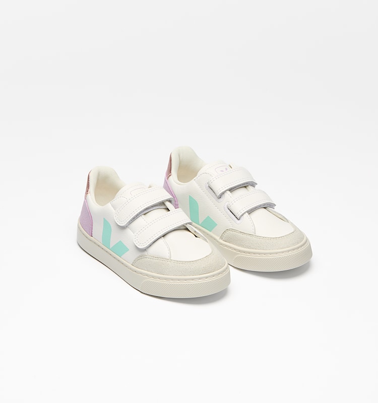 veja sneakers small-v-12 läder vit XV0503793 Top view