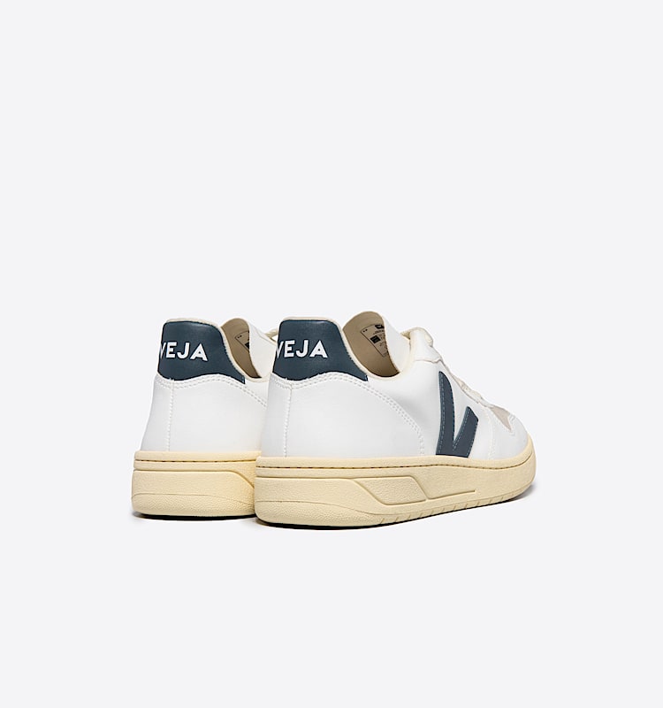 veja sneakers v-10 pelle bianco VX0703272 Back view