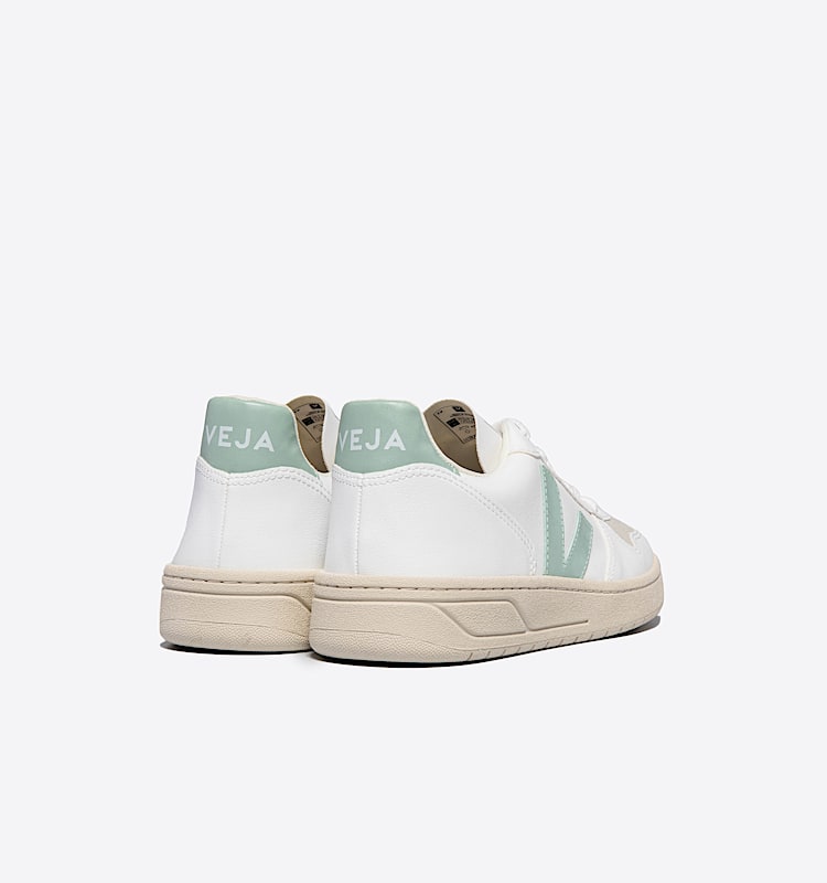 veja sneakers v-10 pelle bianco VX0703062 Back view