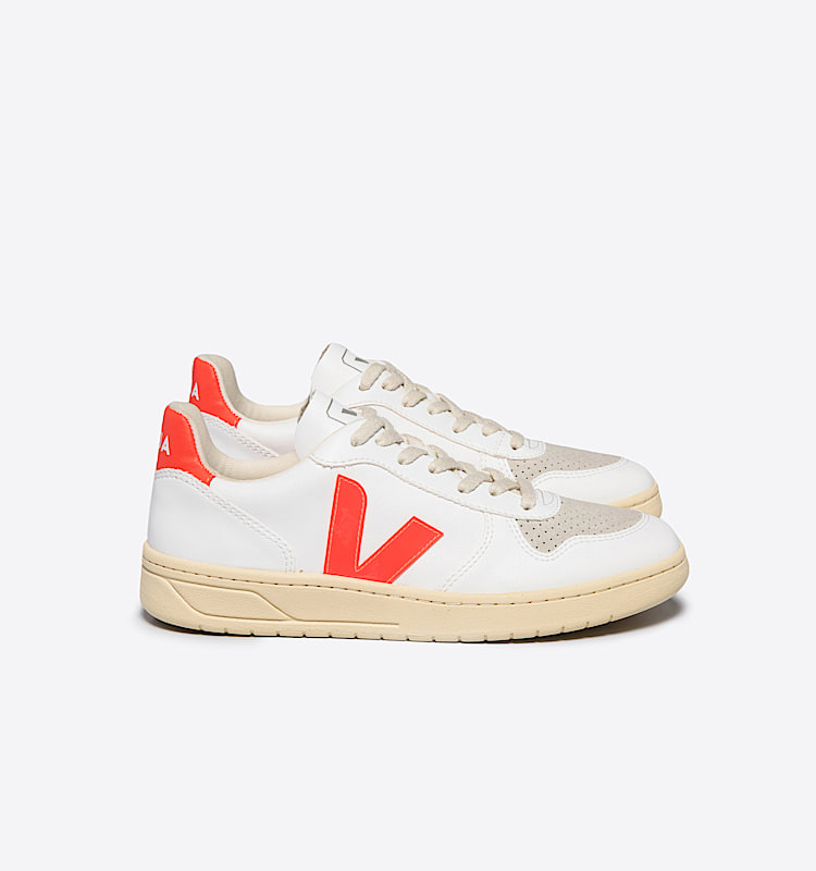 veja sneakers v-10 läder vit VX0703152 Lateral view