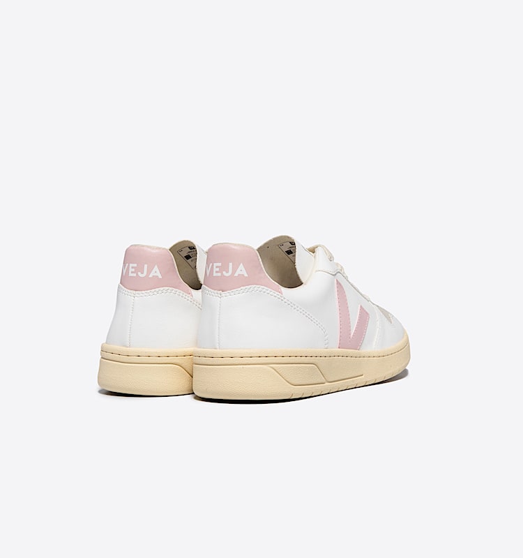 veja sneakers v-10 pelle bianco VX0703131 Back view