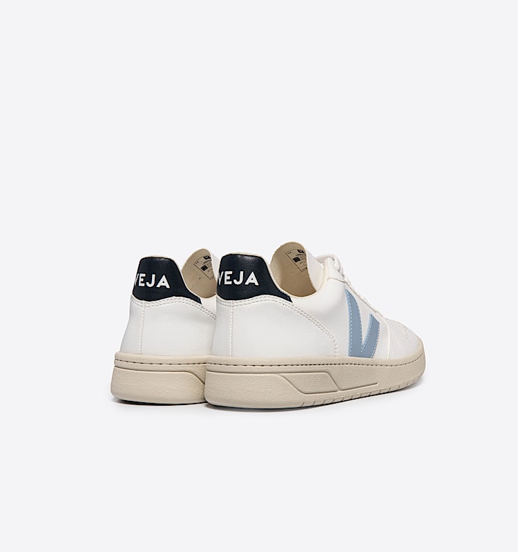 veja sneakers v-10 couro branco VX0703111 Back view