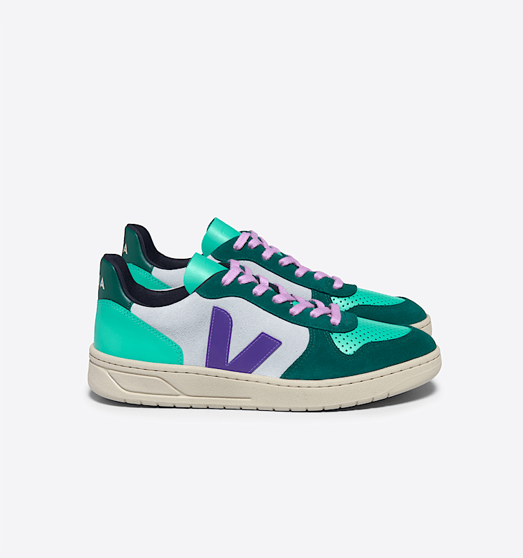 veja sneakers v-10 semsket-skinn flerfarget VX0303670 Lateral view