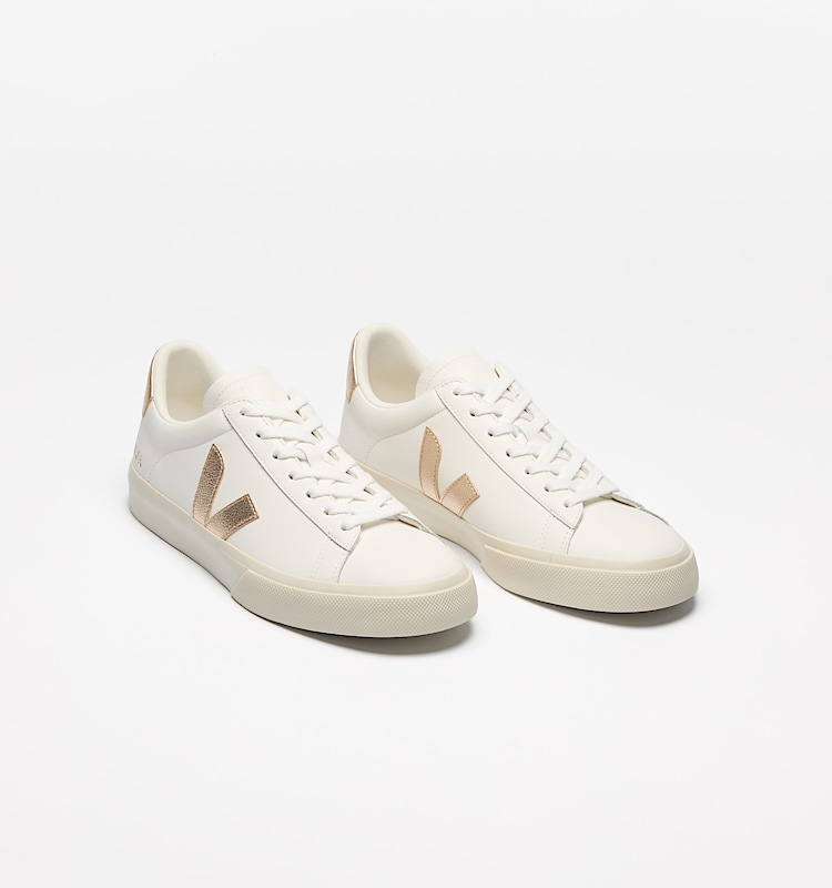 veja sneakers campo läder vit CP0503495 Top view