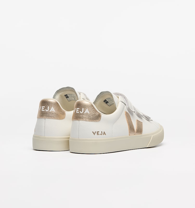 veja sneakers recife-logo pelle bianco RC0502762 Back view