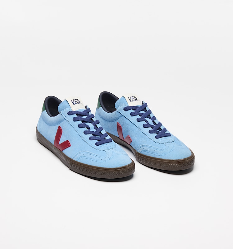 veja sneakers volley pelle-scamosciata blu VO0303722 Top view