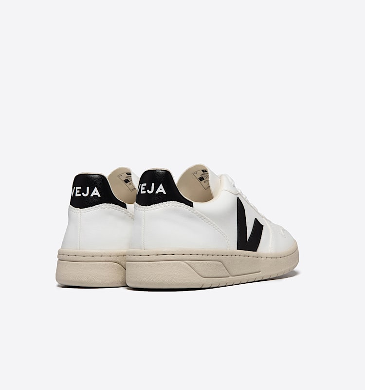 veja baskets v-10 cuir blanc VX0702901 Back view