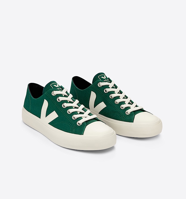 veja sneakers wata-ii-low cotone-biologico verde PL0102836 Top view