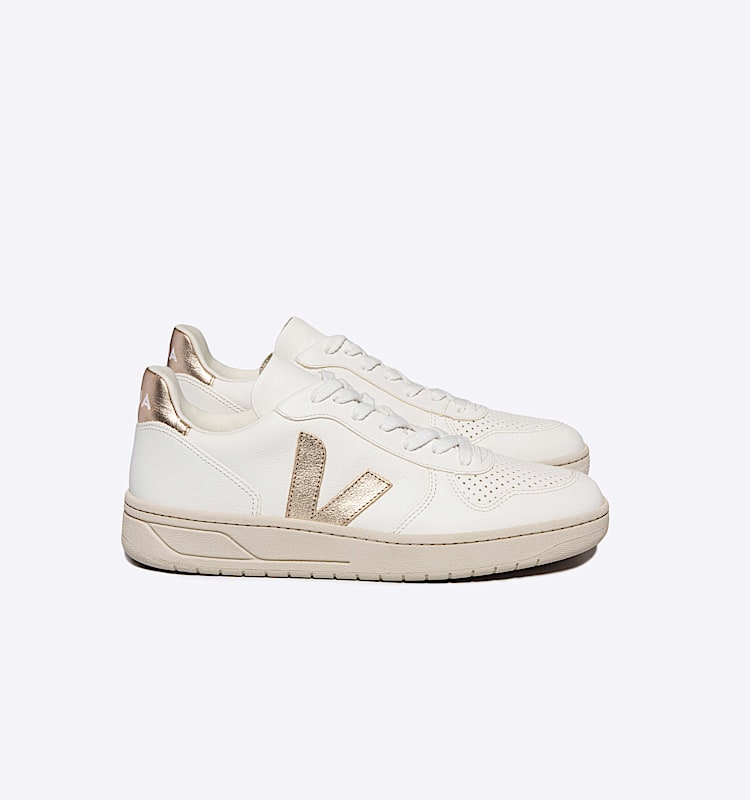 veja baskets v-10 cuir blanc VX0502935 Lateral view