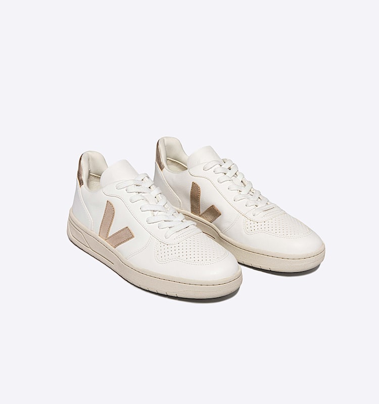 veja baskets v-10 cuir blanc VX0502935 Top view