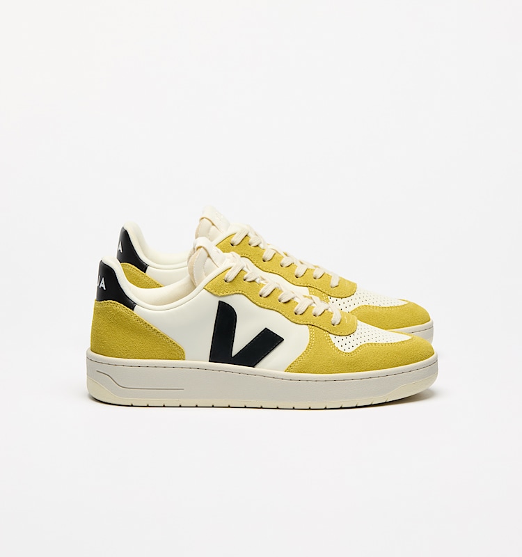 veja sneakers v-10-prime pelle giallo VI0220502 Lateral view