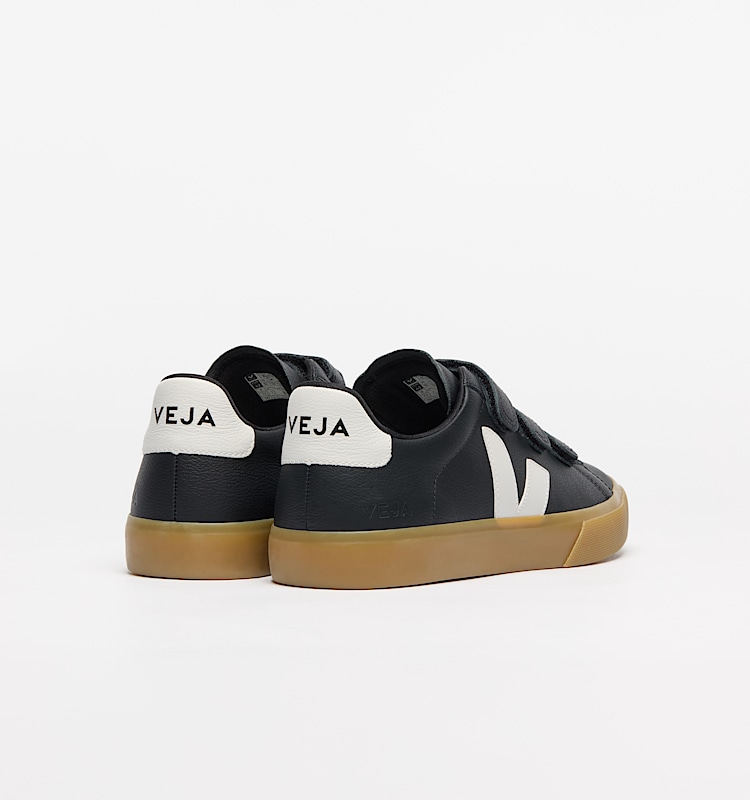 veja sneakers recife-logo lær svart RC0503698 Back view