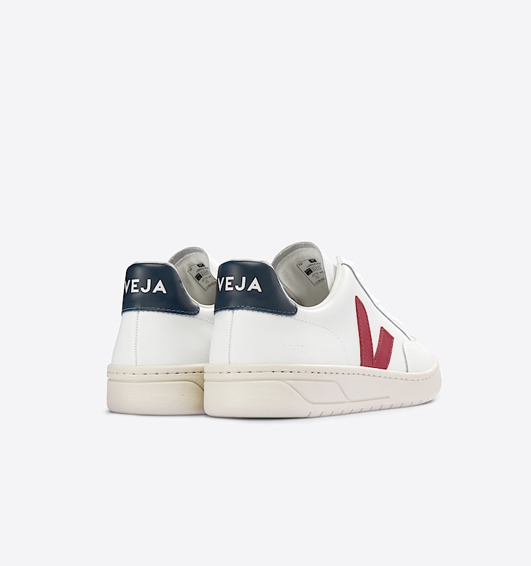 veja baskets v-12 cuir blanc XD0201955 Back view