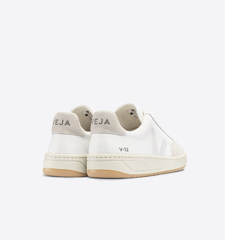 veja baskets v-12 recyclé blanc XD1703124 Back view