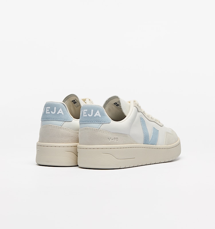 veja baskets v-90 cuir blanc VD2003387 Back view