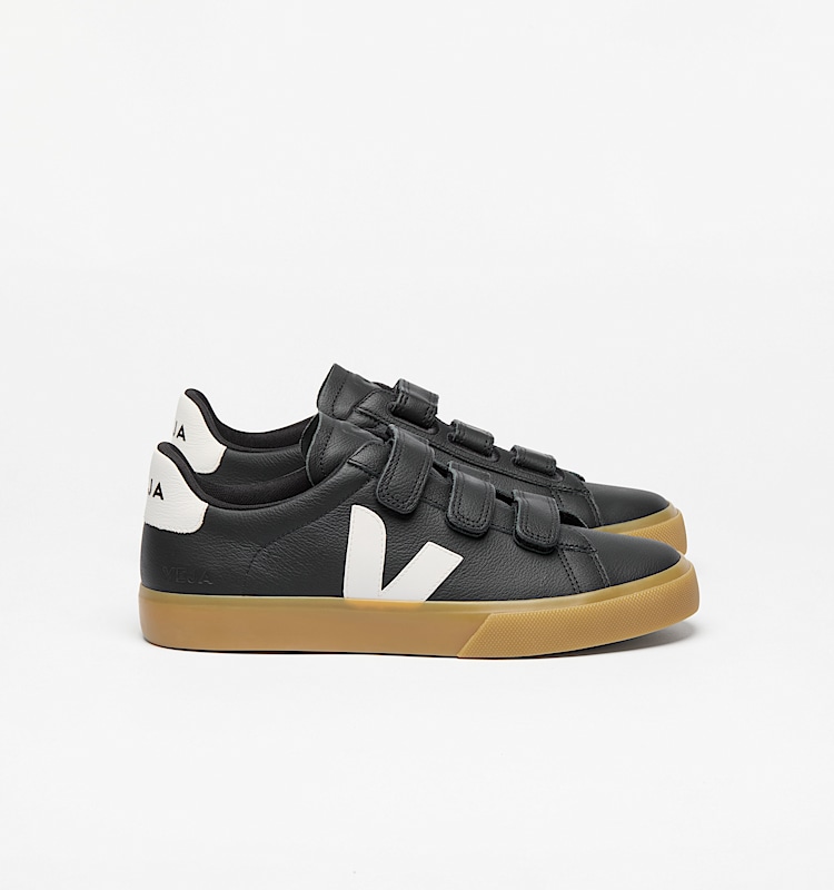 veja baskets recife-logo cuir noir RC0503698 Lateral view