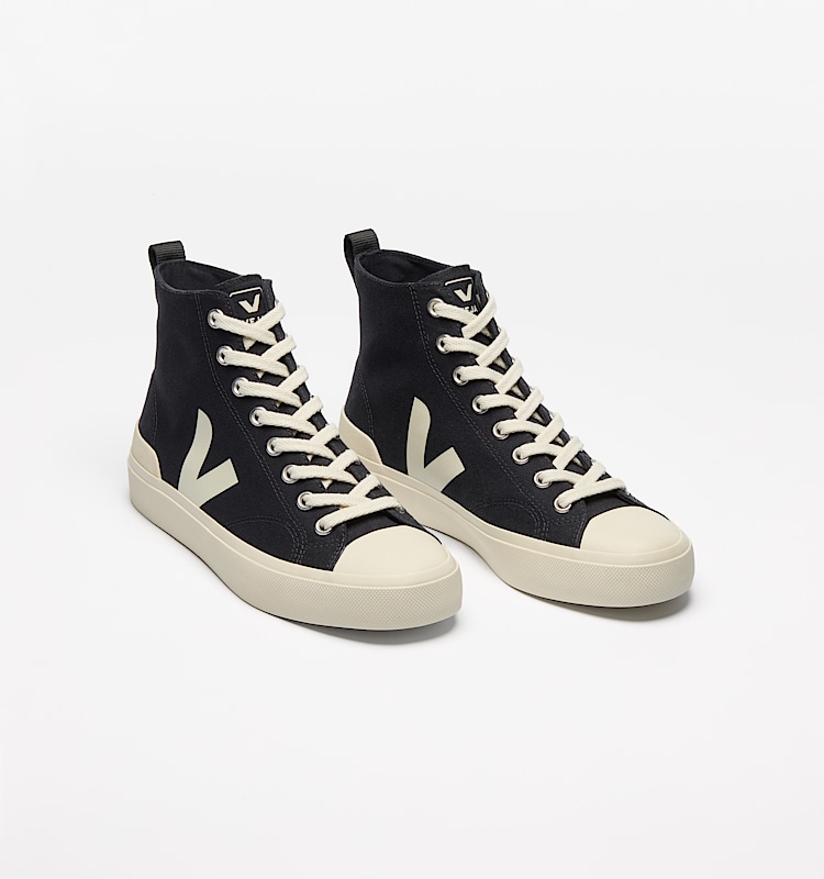 veja sneakers wata-ii cotone-biologico nero PA0101397 Top view