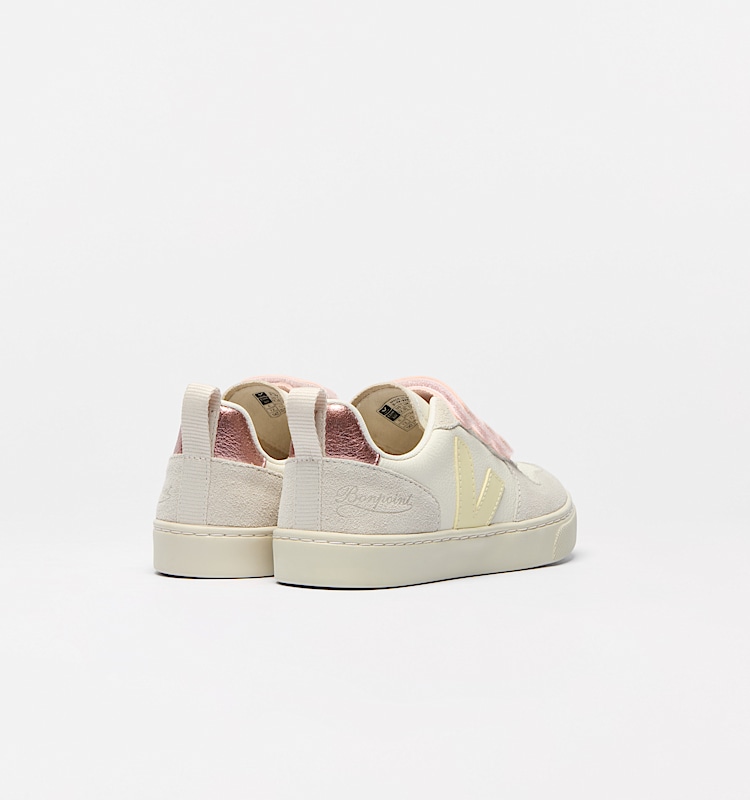 veja sapatilhas small-v-10-veja-x-bonpoint couro amarelo BO0520723 Back view