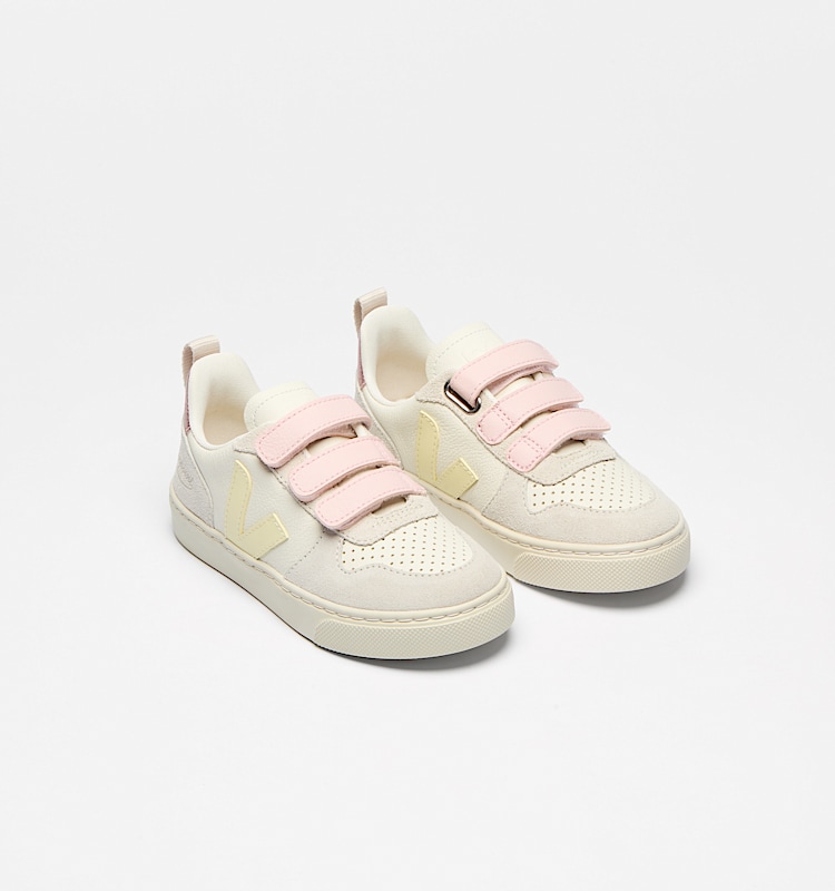 veja sapatilhas small-v-10-veja-x-bonpoint couro amarelo BO0520723 Top view