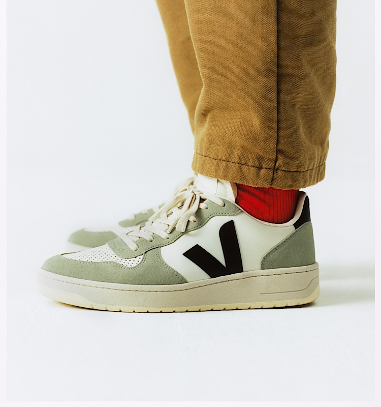 veja sneakers v-10-prime 皮革 绿色 VI0220500