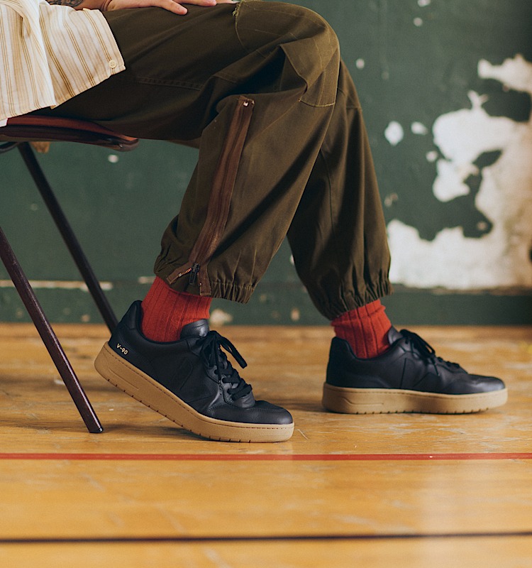 veja sneakers v-90 pelle-biologica nero VD2003896