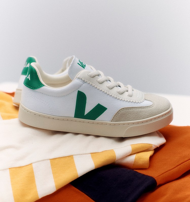 veja baskets small-volley coton-biologique blanc SY0120627