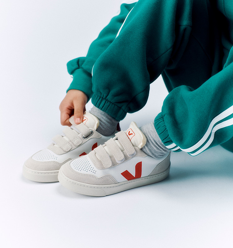 veja sapatilhas small-v-90 couro-orgânico branco SX2020635