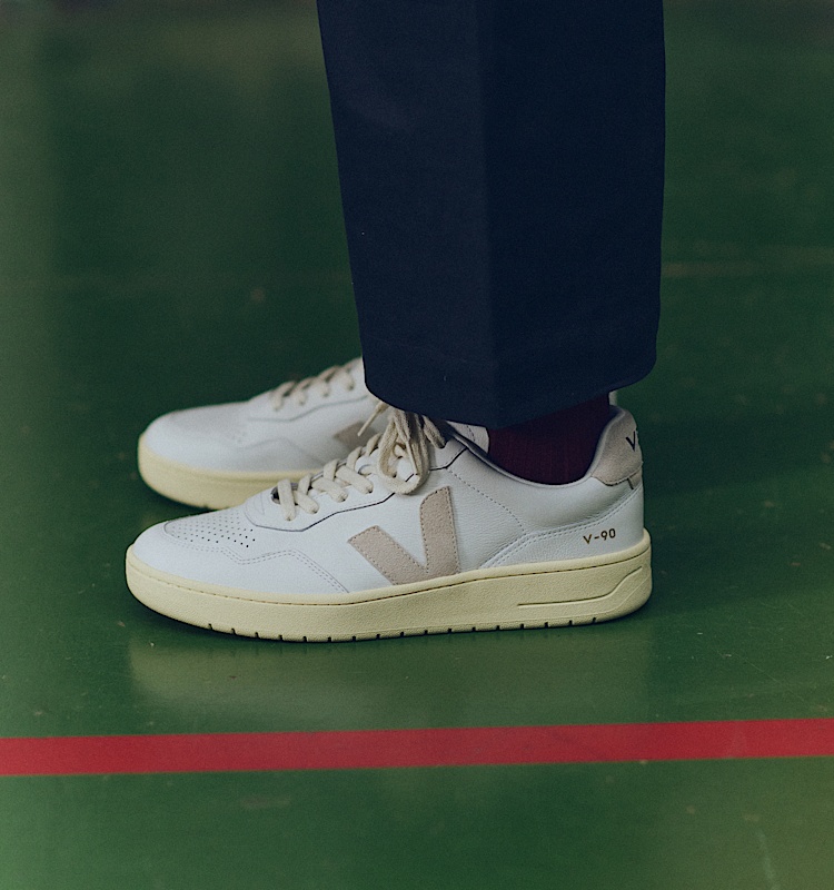 veja sapatilhas v-90 couro branco VD2003655