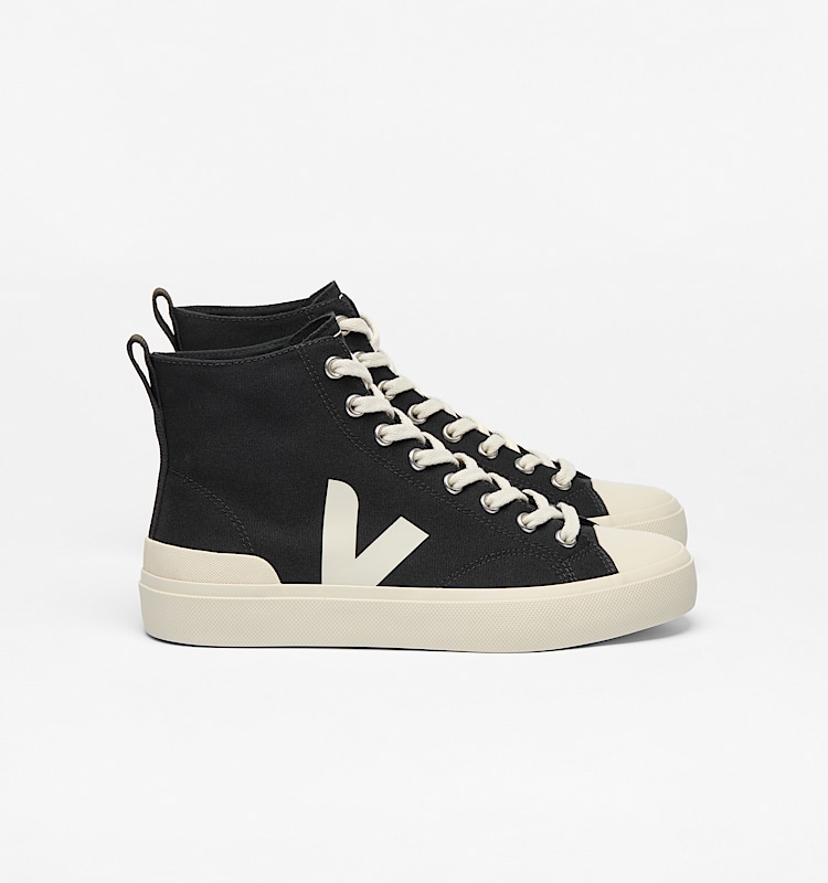 veja sneakers wata-ii ekologisk-bomull svart PA0101397 Lateral view