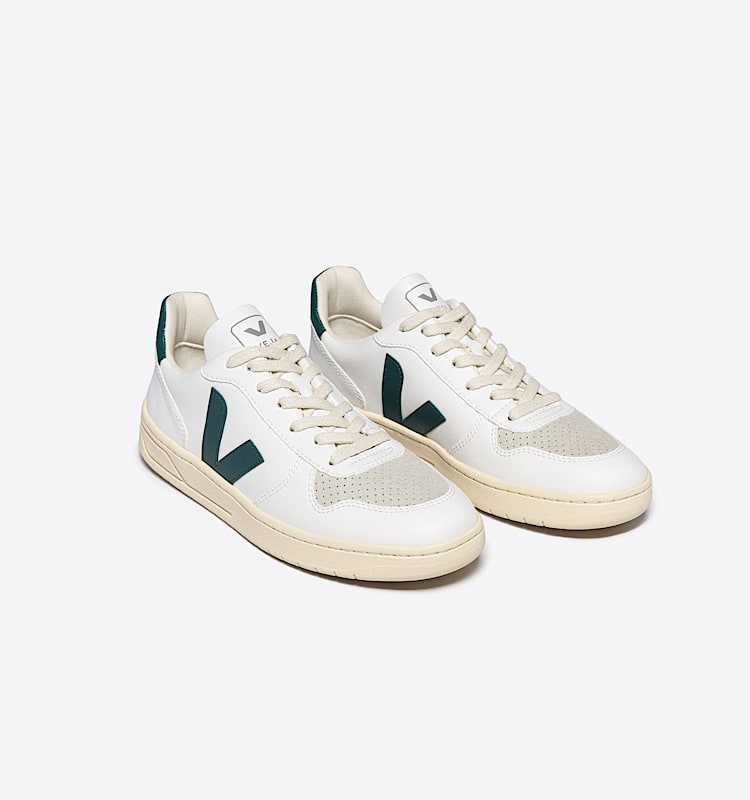 veja sneakers v-10 leder weiss VX0703143 Top view