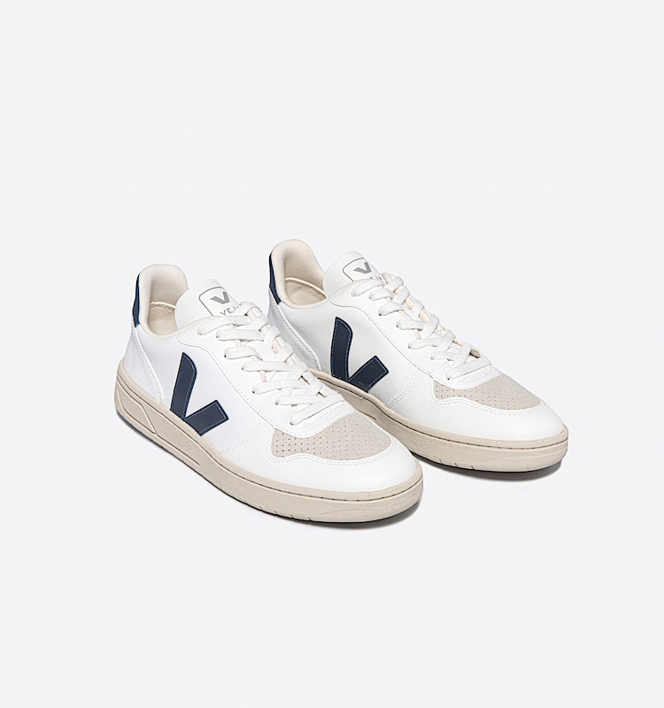 veja sneakers v-10 leder weiss VX0702087 Top view