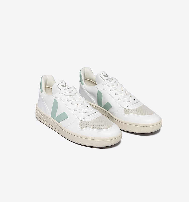 veja zapatillas v-10 cuero blanco VX0703062 Top view