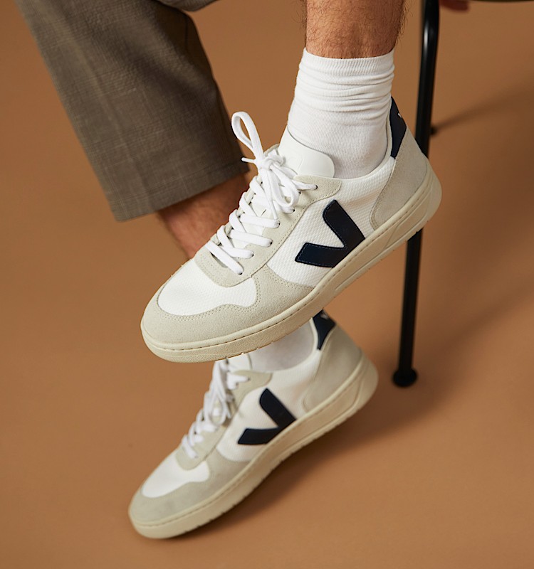 veja baskets v-10 coton-biologique blanc VX0101380