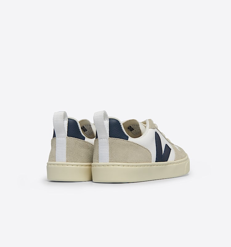 veja zapatillas small-v-10-laces cuero blanco CX0503807 Back view