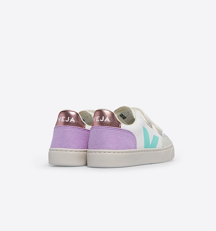 veja zapatillas small-v-12 cuero blanco XV0503793 Back view