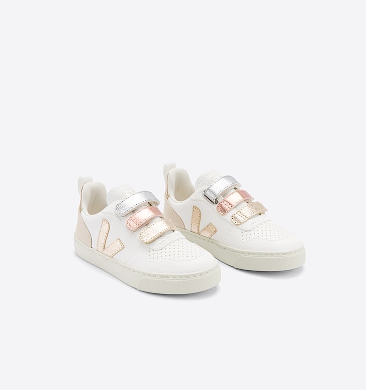 veja sneakers small-v-10 pelle multicolore CV0502894 Top view