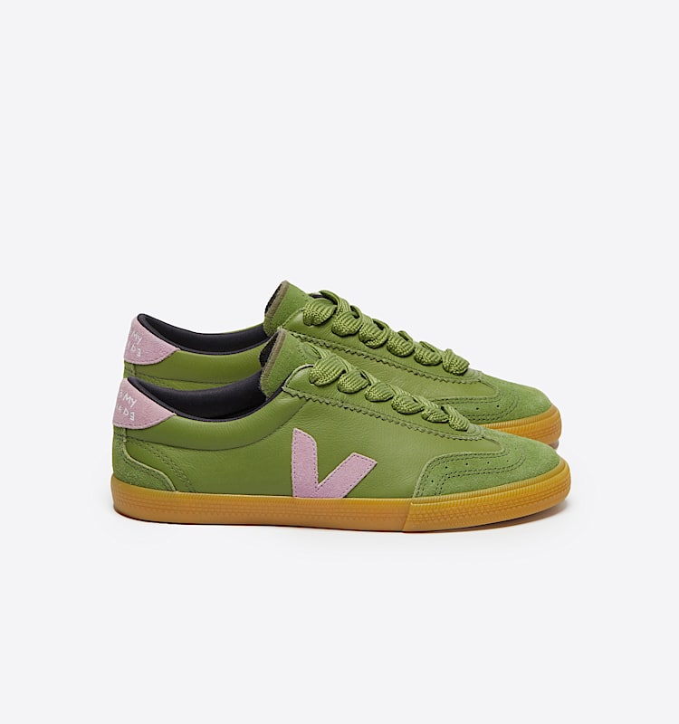 veja zapatillas veja-x-make-my-lemonade cuero-orgánico verde VM2003859 Lateral view