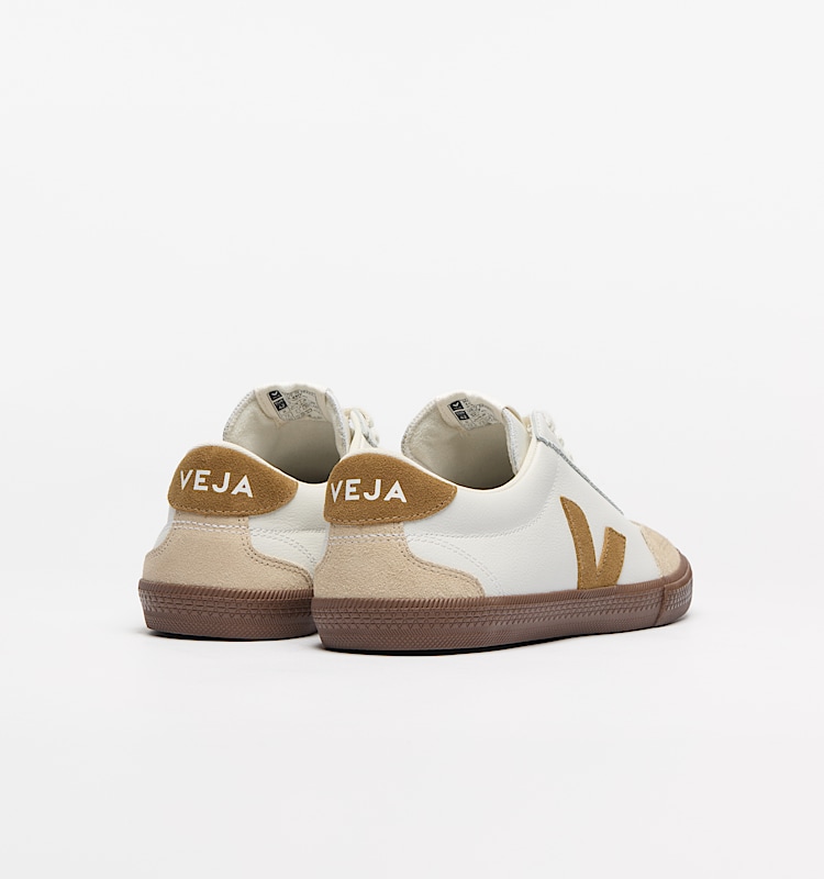 veja sneakers volley organic-leather white VO2003720 Back view