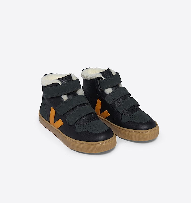 veja sneaker small-v-10-mid-winter fured schwarz DF0503814 Top view
