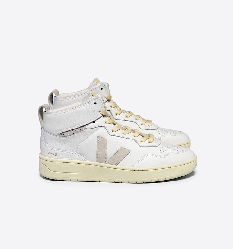 veja sapatilhas v-95 couro branco QZ2003683 Lateral view