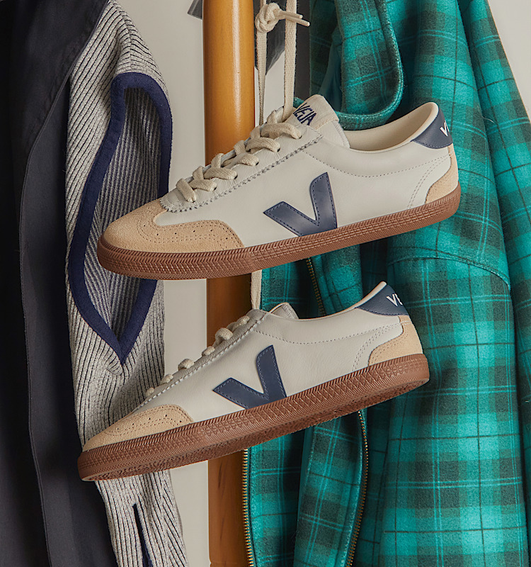 veja sneakers volley organic-leather white VO2003531