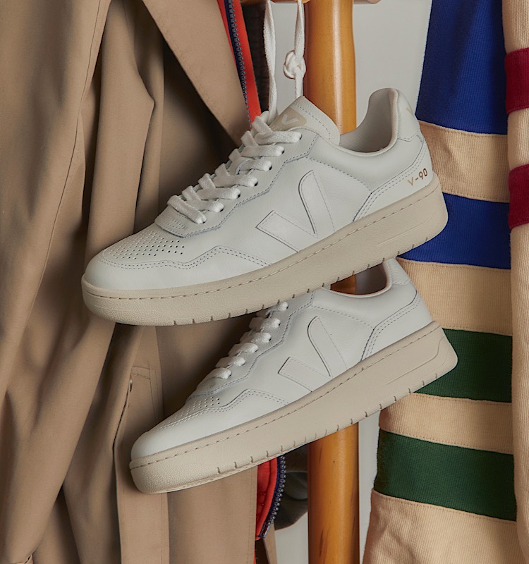 veja sneakers v-90 pelle-biologica bianco VD2003380